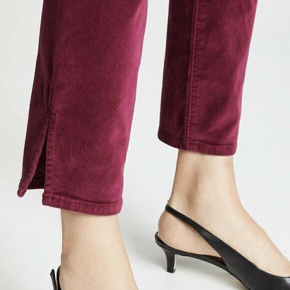 3x1 W3 Velvet Merlot Higher Ground Slim Pants 24 - Picture 2 of 11